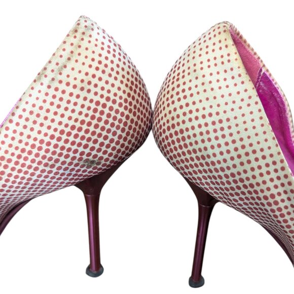 Le Silla pop art satin bejewelled Pointed Toe Crystal Embellished Pumps Size 36 - Picture 7 of 16